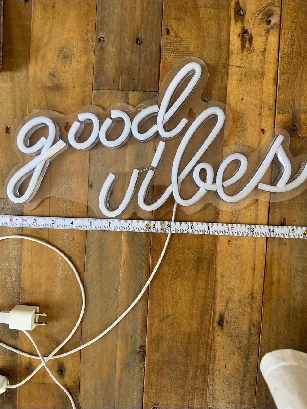 Good Vibes Pink LED Neon Wall Light - Picture 9 of 11
